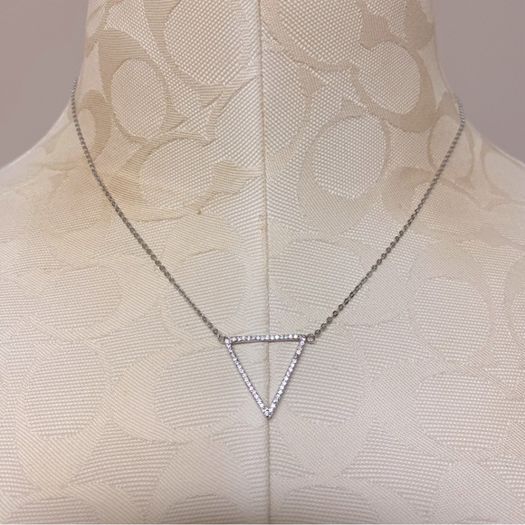 Silver Triangle Necklace - Picture 1 of 2